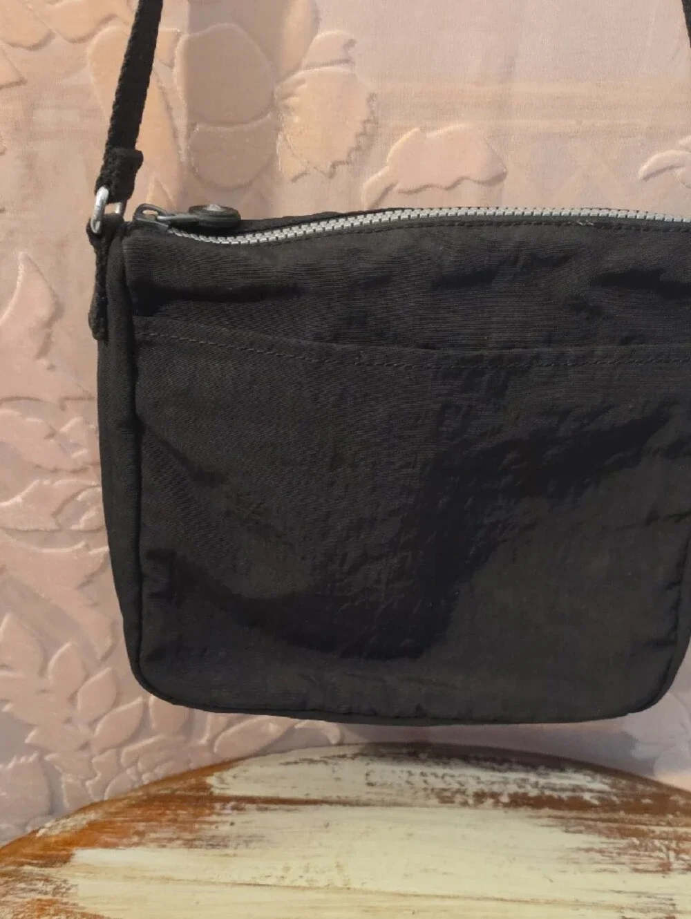 Kipling Black Hobo Shoulder Bag with Multiple Zips